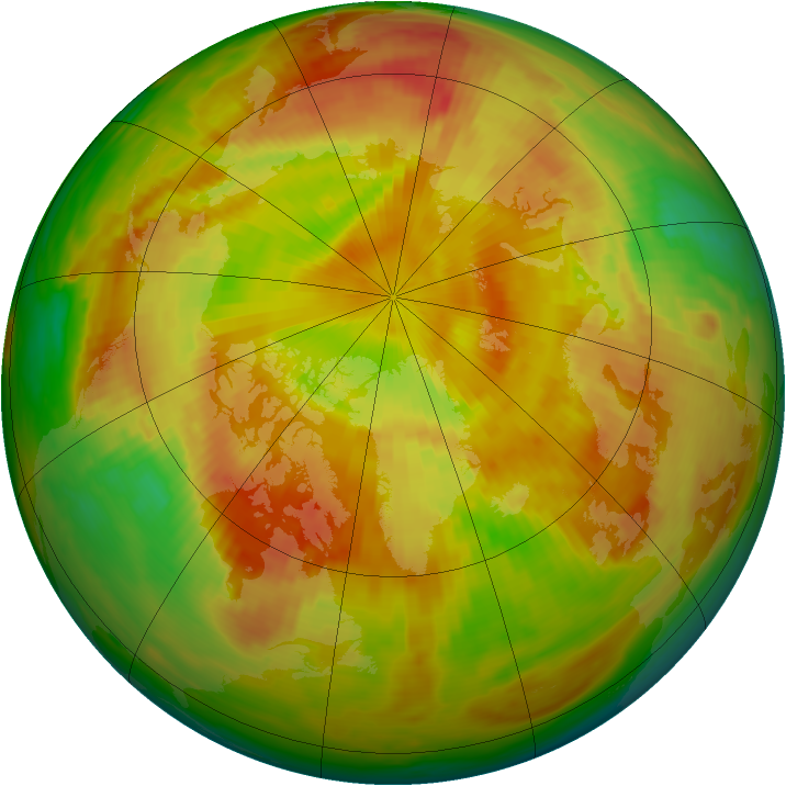 Arctic ozone map for 12 May 1987